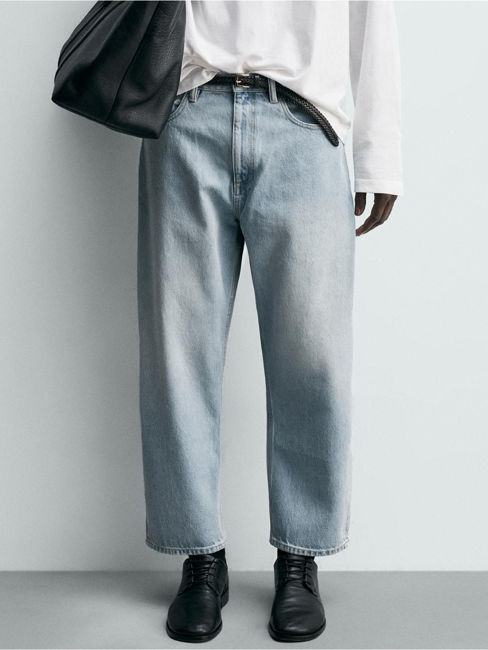 ZARA TAPERED WIDE FIT JEANS
